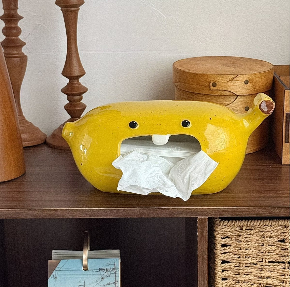 Banana Ceramic Tissue Box