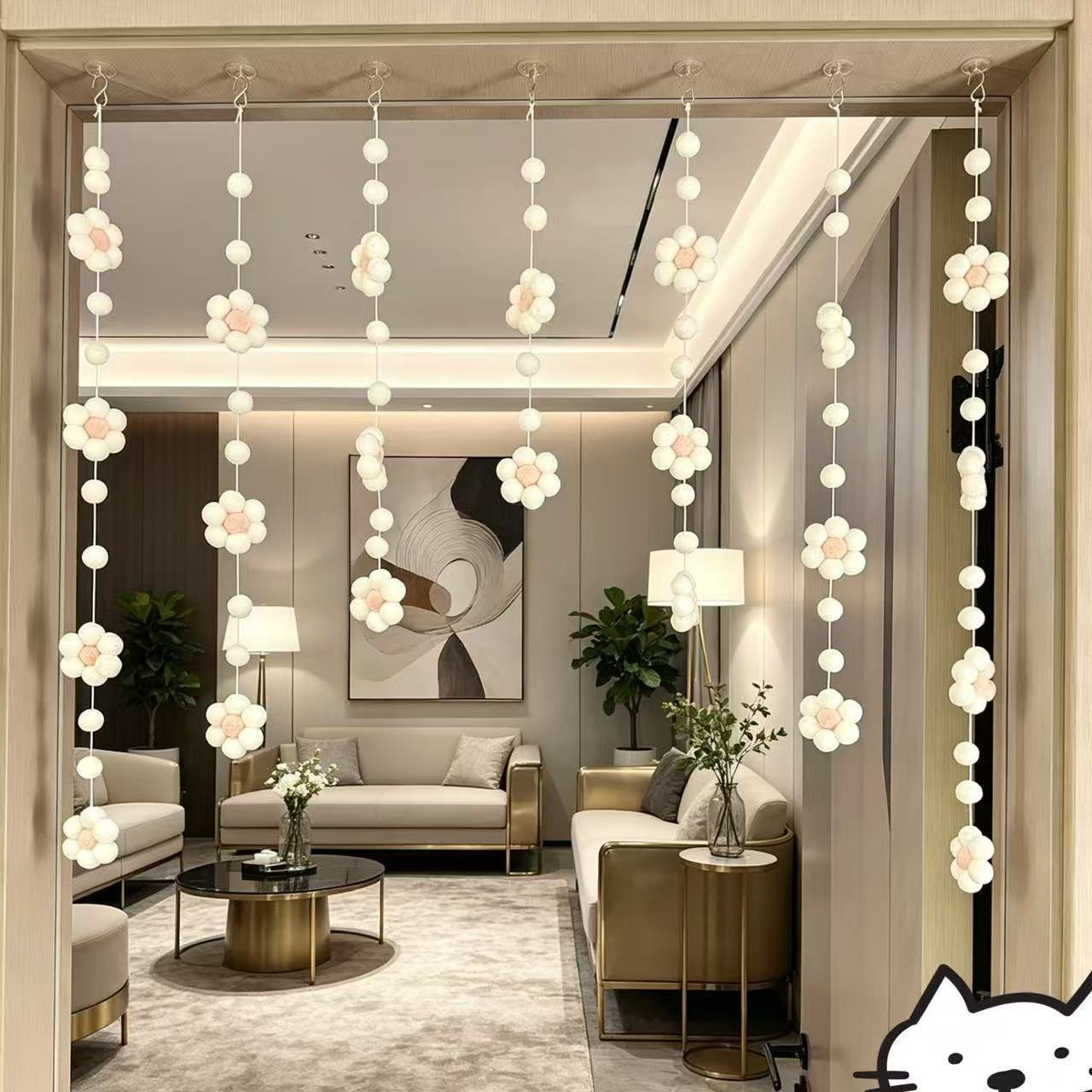 Macaron Daisy Door Curtain