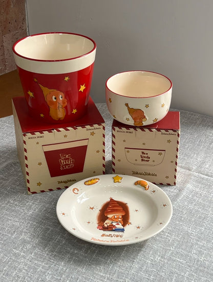 Star Character Ceramic Bowl & Plate Set
