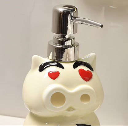 Happy Pig Ceramic Dispenser Bottle