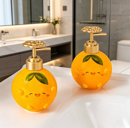 Creative Orange Ceramic Dispenser Bottle