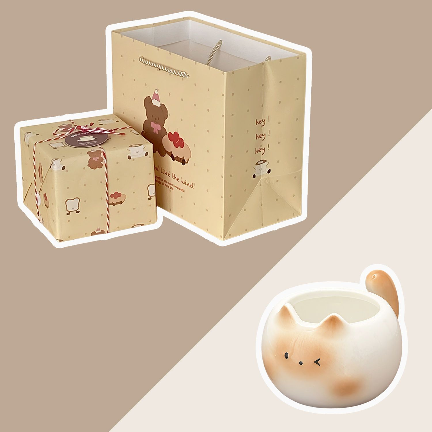 Siamese Cat Mug Gift Set