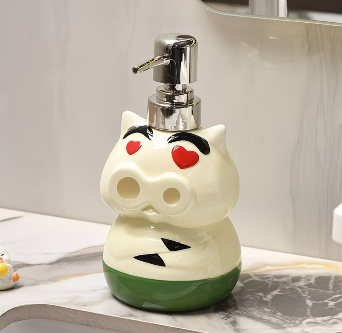 Happy Pig Ceramic Dispenser Bottle