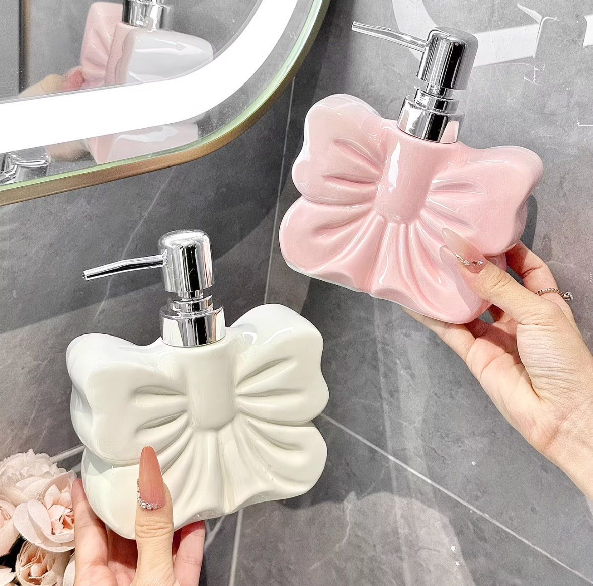 Butterfly Ceramic Dispenser Bottle