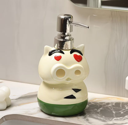 Happy Pig Ceramic Dispenser Bottle