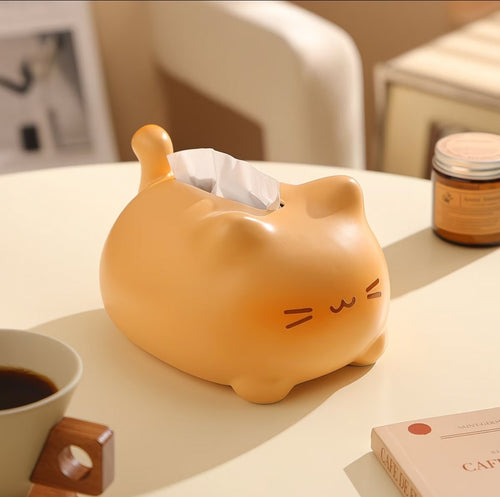 Country Cat Ceramic Tissue Box