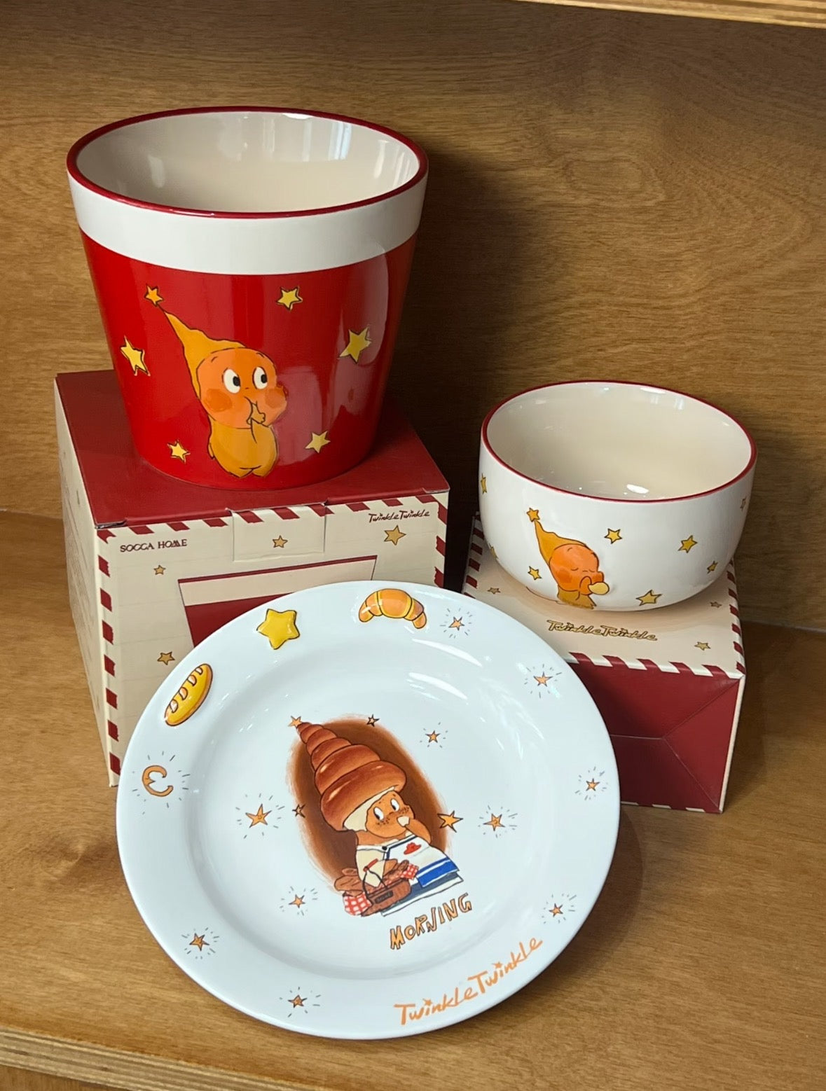 Star Character Ceramic Bowl & Plate Set