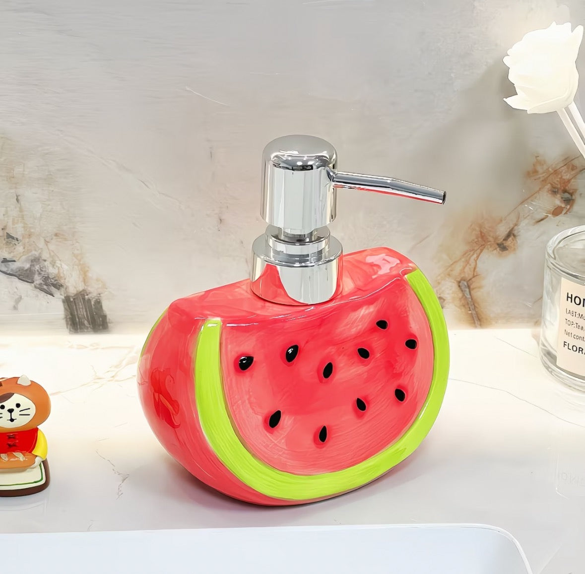 Creative Watermelon Ceramic Dispenser Bottle