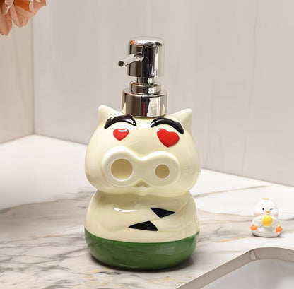 Happy Pig Ceramic Dispenser Bottle