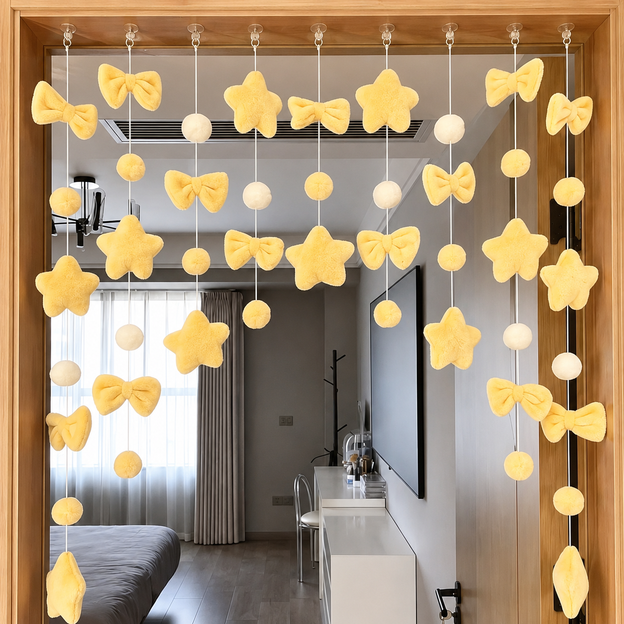 No-Drill Decorative Door Curtain