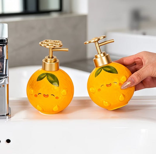 Creative Orange Ceramic Soap Dispenser