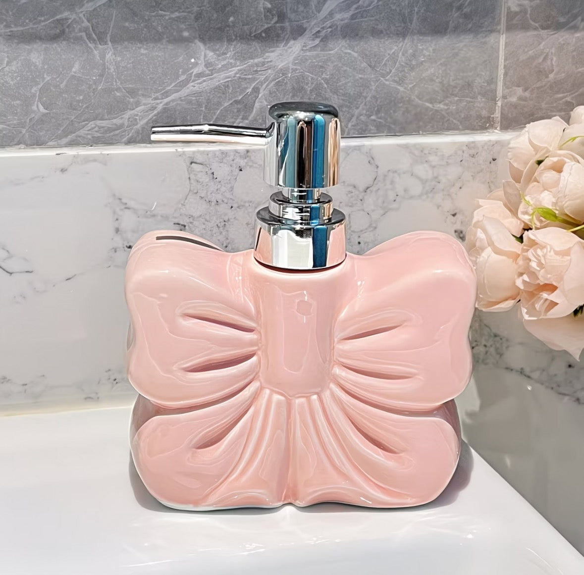 Butterfly Ceramic Dispenser Bottle
