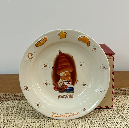 Star Character Ceramic Bowl & Plate Set