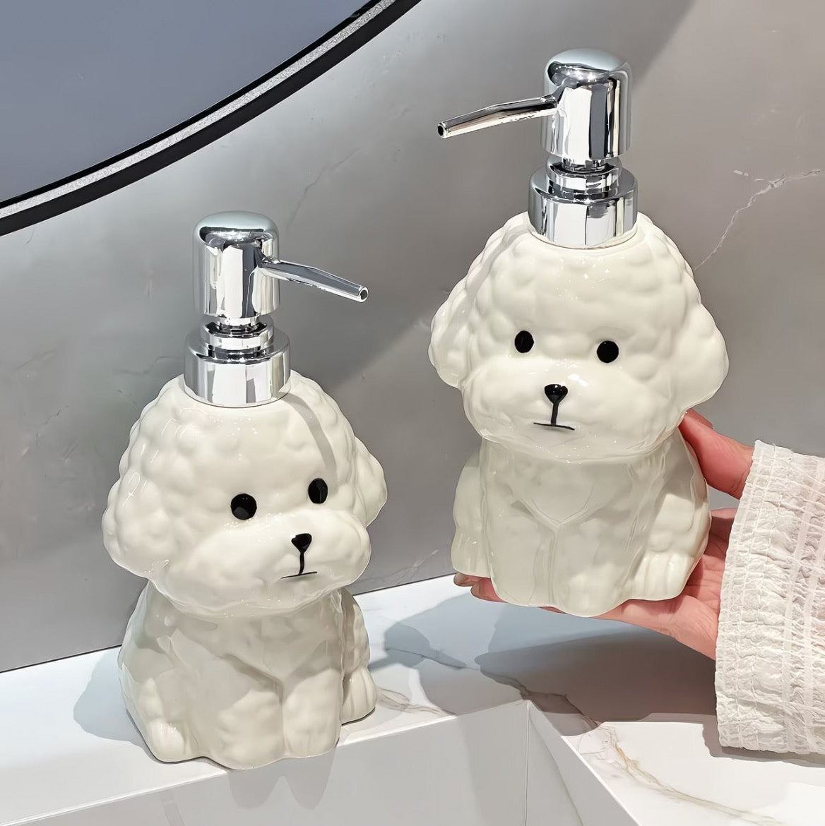 Teddy Bear Ceramic Soap Dispenser
