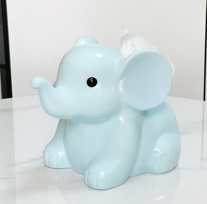 Elephant Ceramic Tissue Box