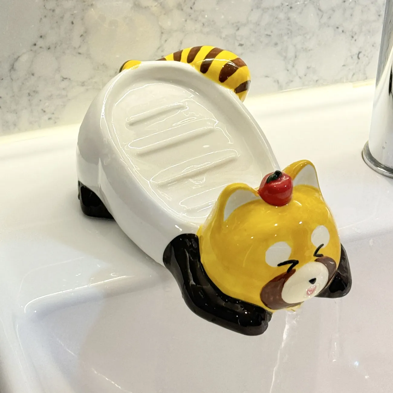 Raccoon Ceramic Soap Dish