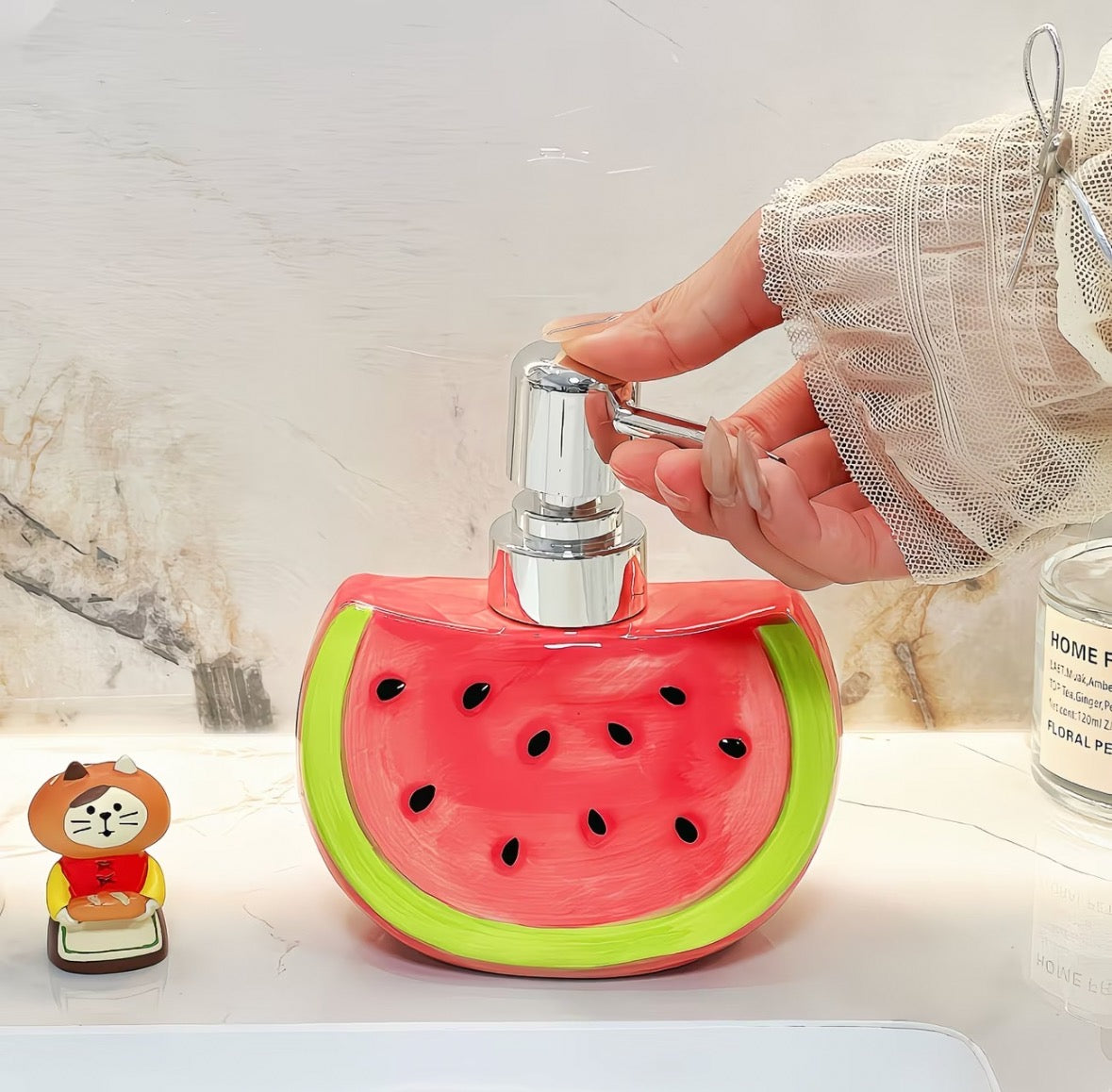 Creative Watermelon Ceramic Dispenser Bottle