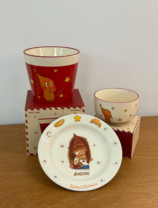 Star Character Ceramic Bowl & Plate Set