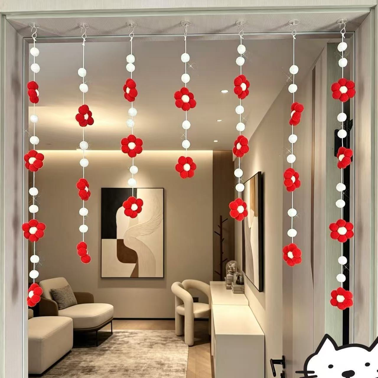 Macaron Daisy Door Curtain
