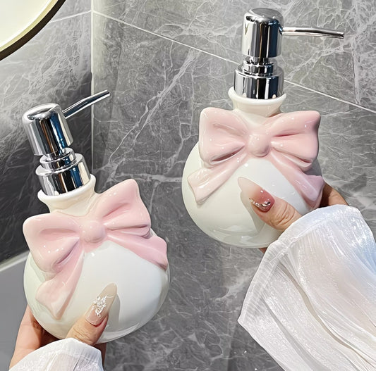 Bow Ceramic Dispenser Bottle