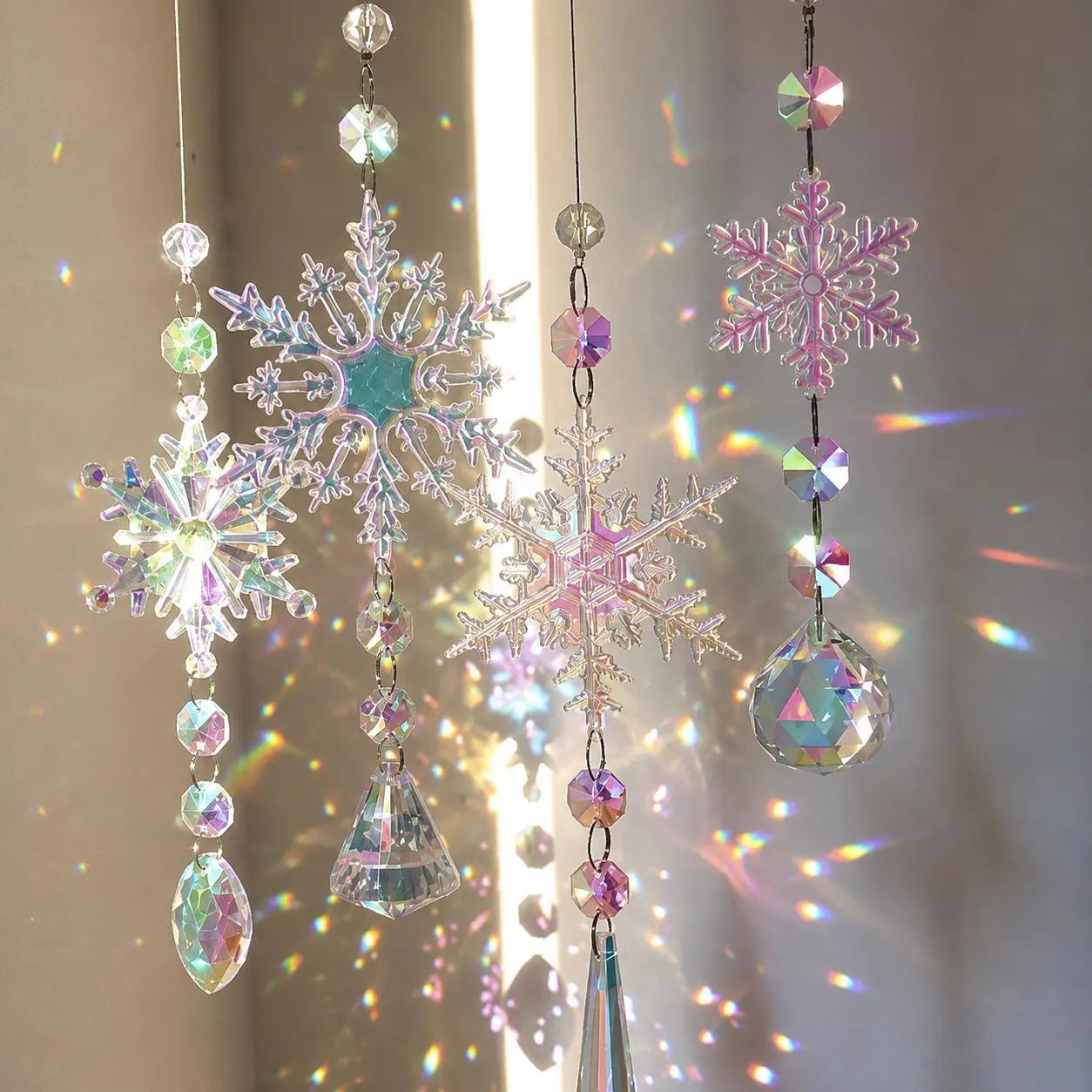 Snowflake Crystal Suncatcher