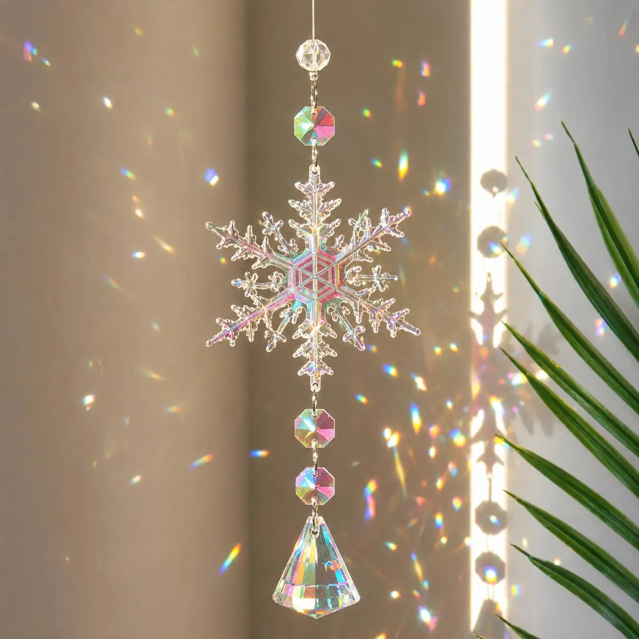 Snowflake Crystal Suncatcher