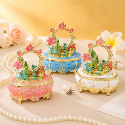 Vintage Enamel Princess Jewelry Box