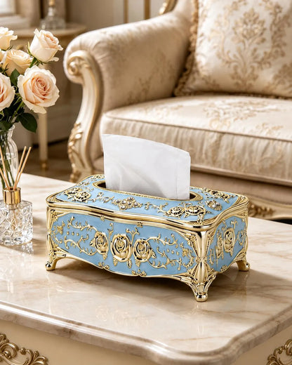European Rose Baroque Tissue Box Cover
