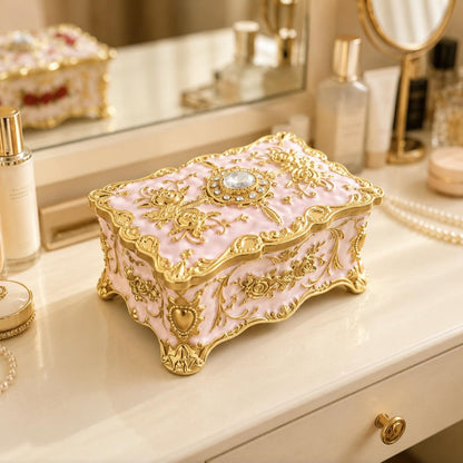 Vintage Rose Jewelry Box