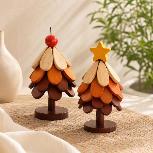 Wooden Christmas Tree Tabletop Decor