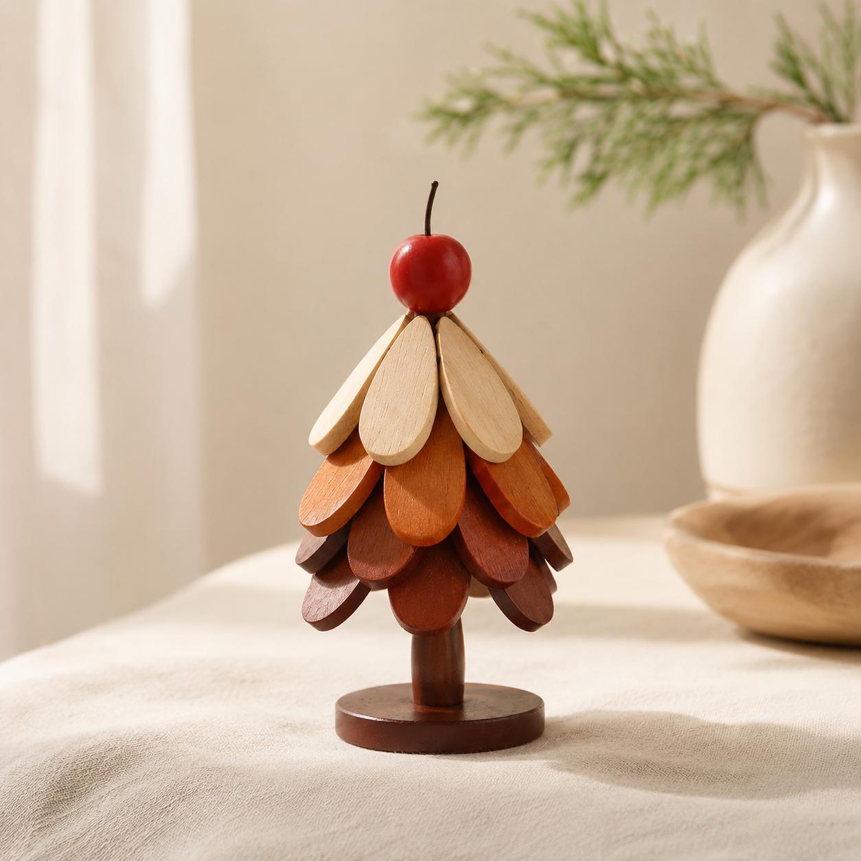 Wooden Christmas Tree Tabletop Decor