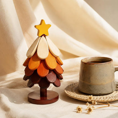 Wooden Christmas Tree Tabletop Decor