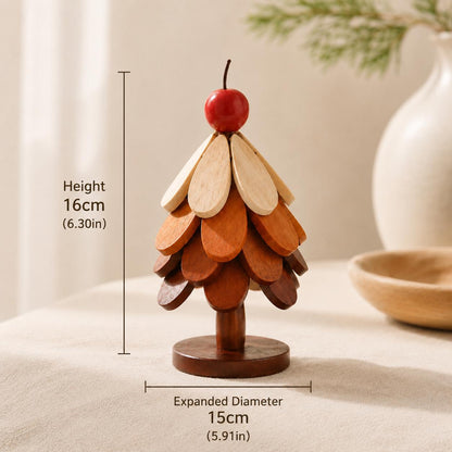 Wooden Christmas Tree Tabletop Decor