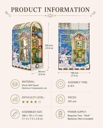 DIY Monet Garden Book Nook Kit