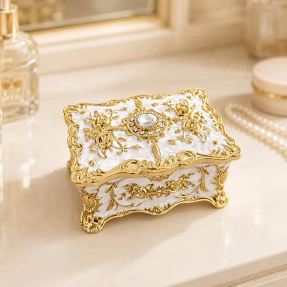 Vintage Rose Jewelry Box