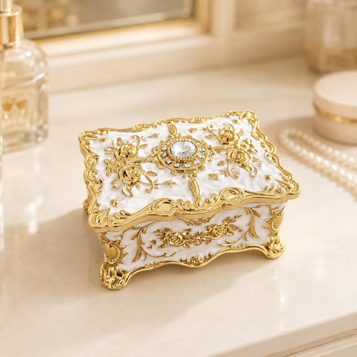 Vintage Rose Jewelry Box