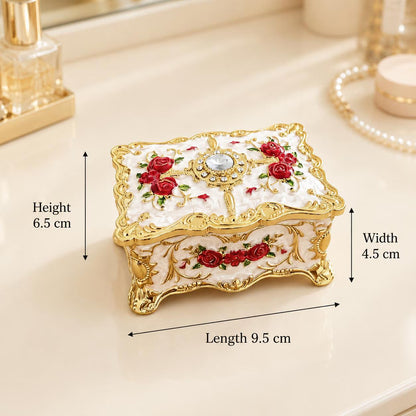 Vintage Rose Jewelry Box