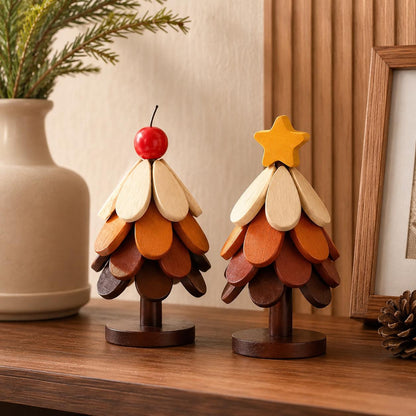 Wooden Christmas Tree Tabletop Decor