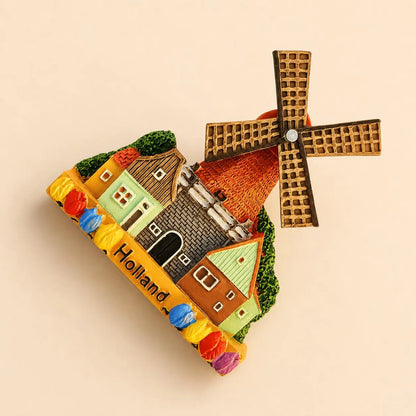 Netherlands Windmill 3D Fridge Magnet