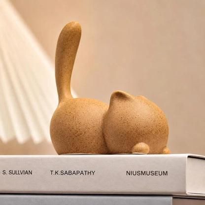 Set of 3 Ceramic Cat Figurines